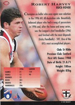 1997 Select AFL Ultimate Series #125 Robert Harvey Back